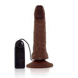 REAL PETER CURVO COM VIBRADOR - Marrom