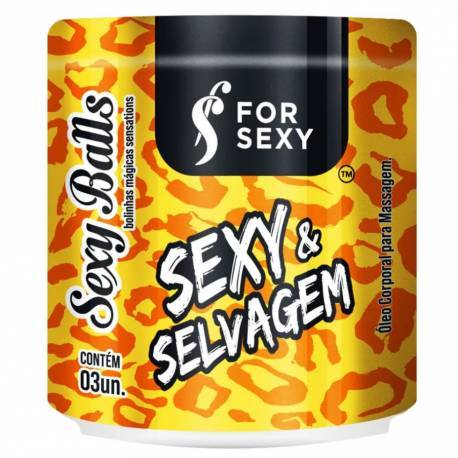 Sexy Balls - Bolinha Mágica Sexy e Selvagem - Excitante Esquenta e Esfria c/ 3 unidades - For Sexy